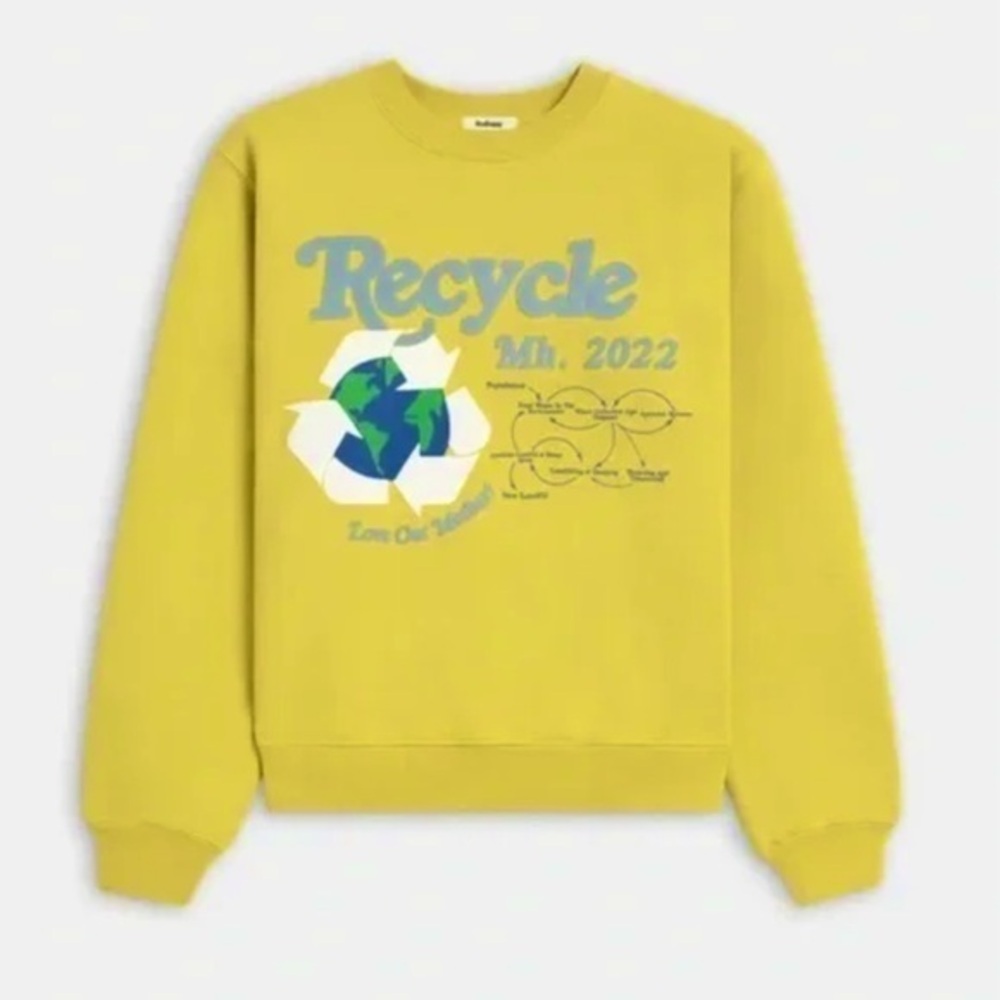 MADHAPPY LIMITED EDITION EARTH DAY RECYCLE ORGANIC FLEECE SWEATSHIRT